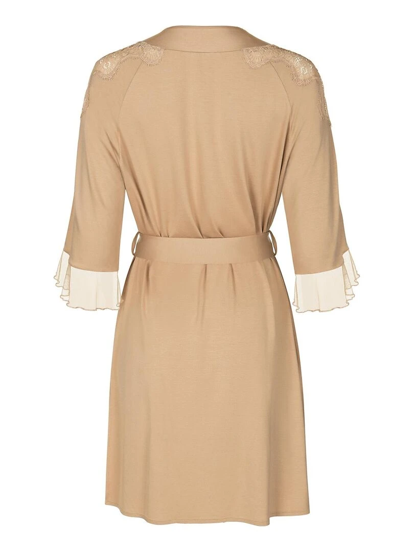 Déshabillé manches trois quarts Diva   Jaune