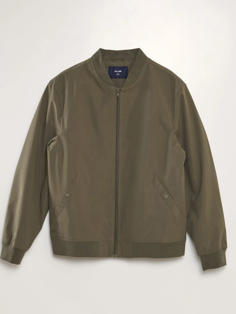 Blouson avec col ras du cou Kaki