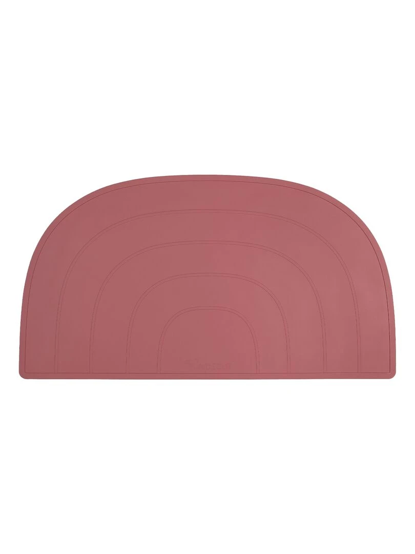 Set de table arc en ciel en silicone Rose rouge