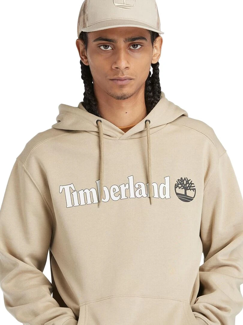Sweat à Capuche Timberland Linear Logo Jaune