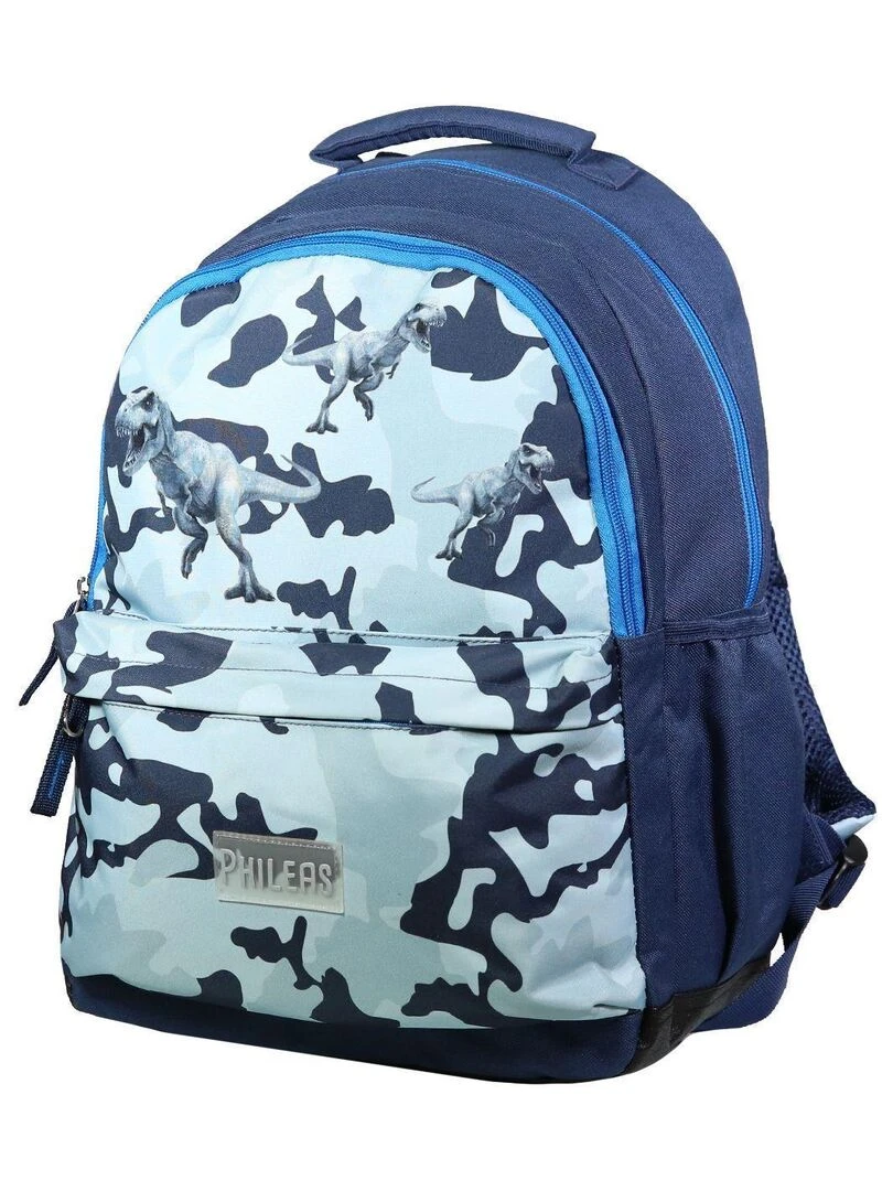 BAGTROTTER Sac à dos 2 compartiments Phileas Dinosaures Bleu Système Smart Comfort Bleu