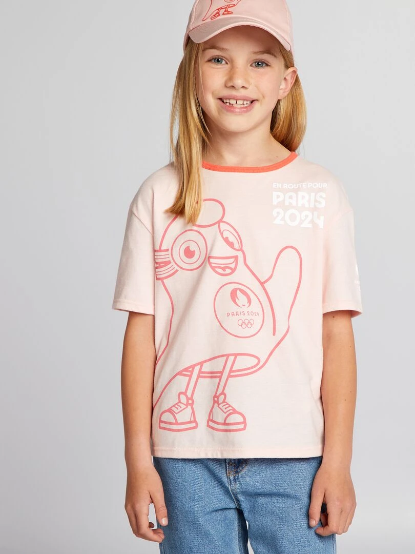 T shirt en jersey Paris 2024 Rose