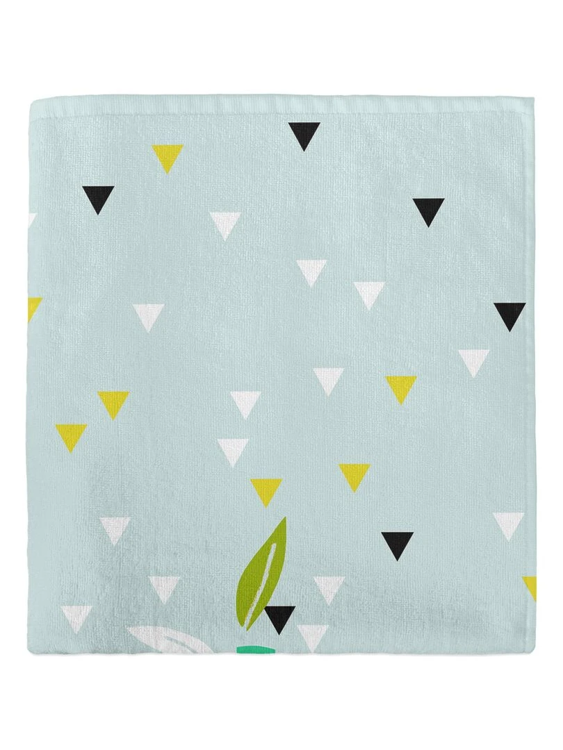 Serviette Panda garden blue "Happyfriday"   Blanc