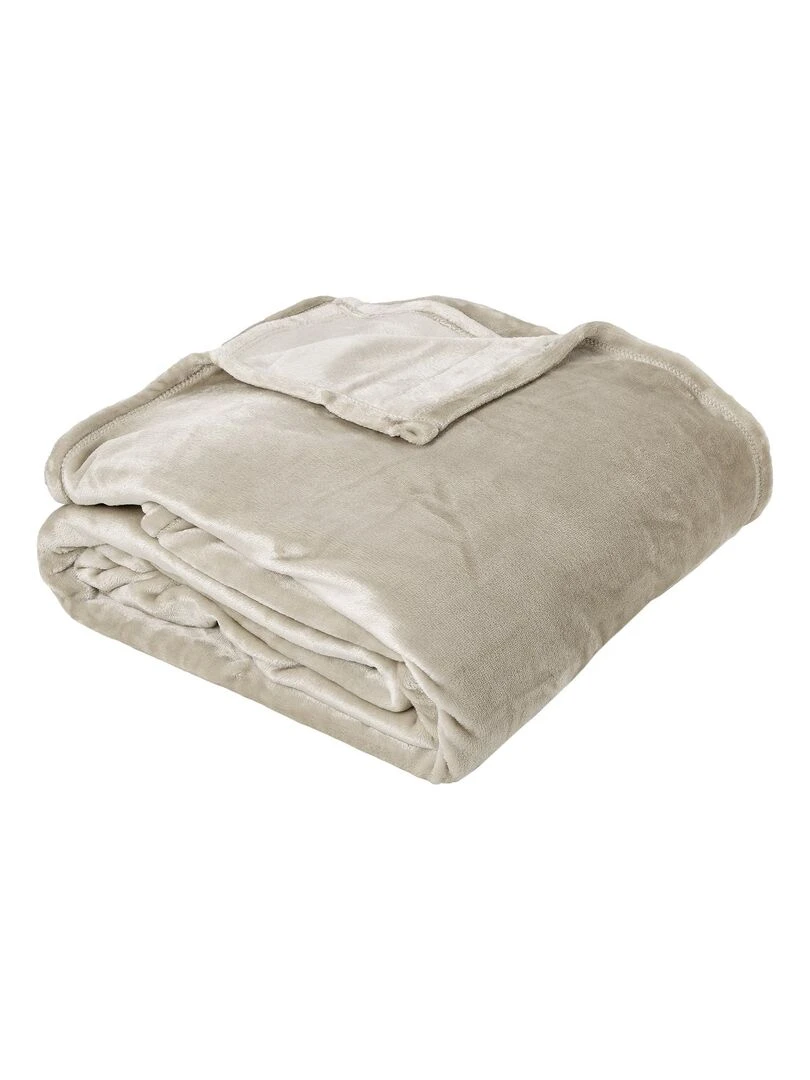 Couverture en Micro Velours Unie Gris foncé