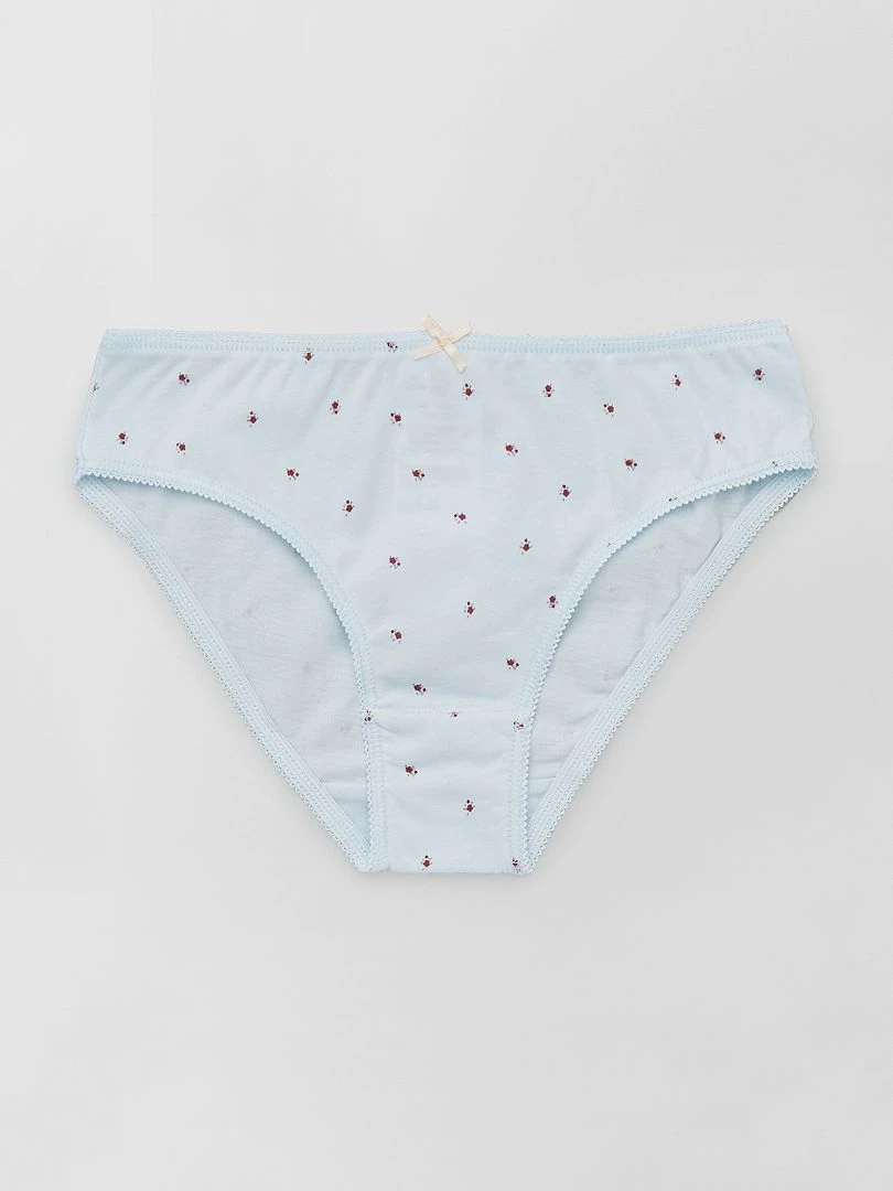 Culottes en jersey avec nœud fantaisie Lot de 4 Bleu