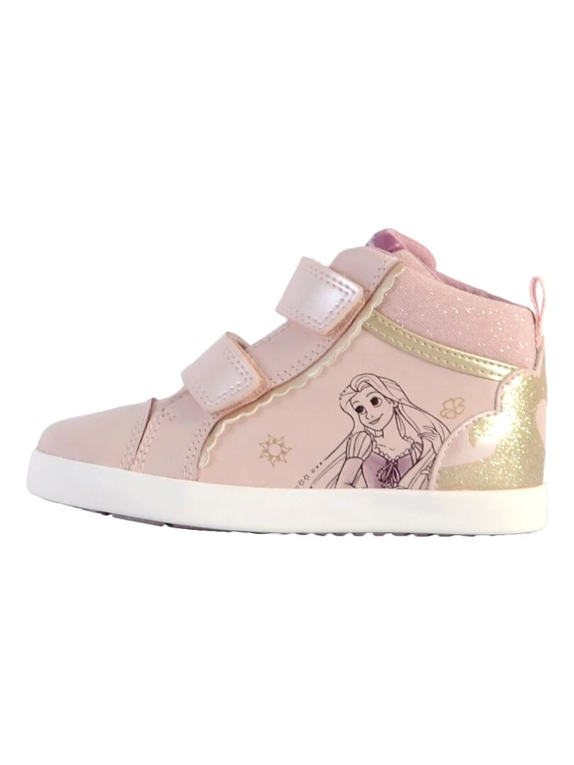 Basket Cuir Enfant Geox Kilwi Rose