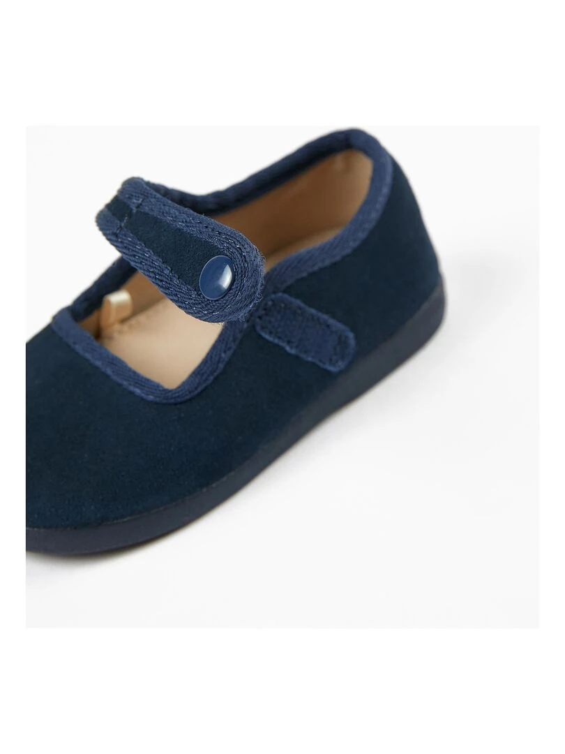 Sabots en cuir pour bébé fille  ALPINE LUXURY   Bleu foncé