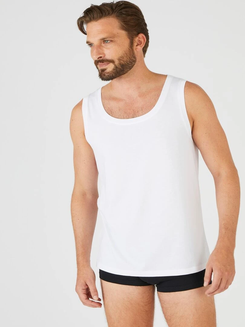 Débardeur en pur coton pima Damart Blanc