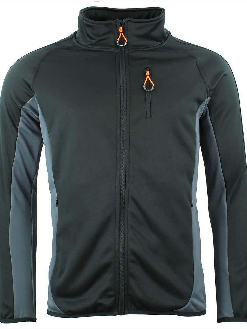 Blouson polarshell homme CEMON PEAK MOUNTAIN Noir Gris
