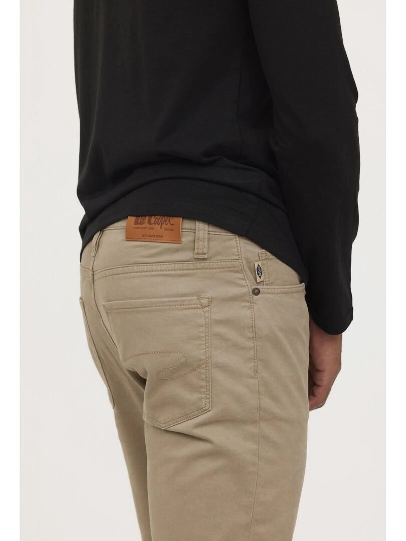 Lee Cooper   Pantalon coton straight LC126ZP   Taupe