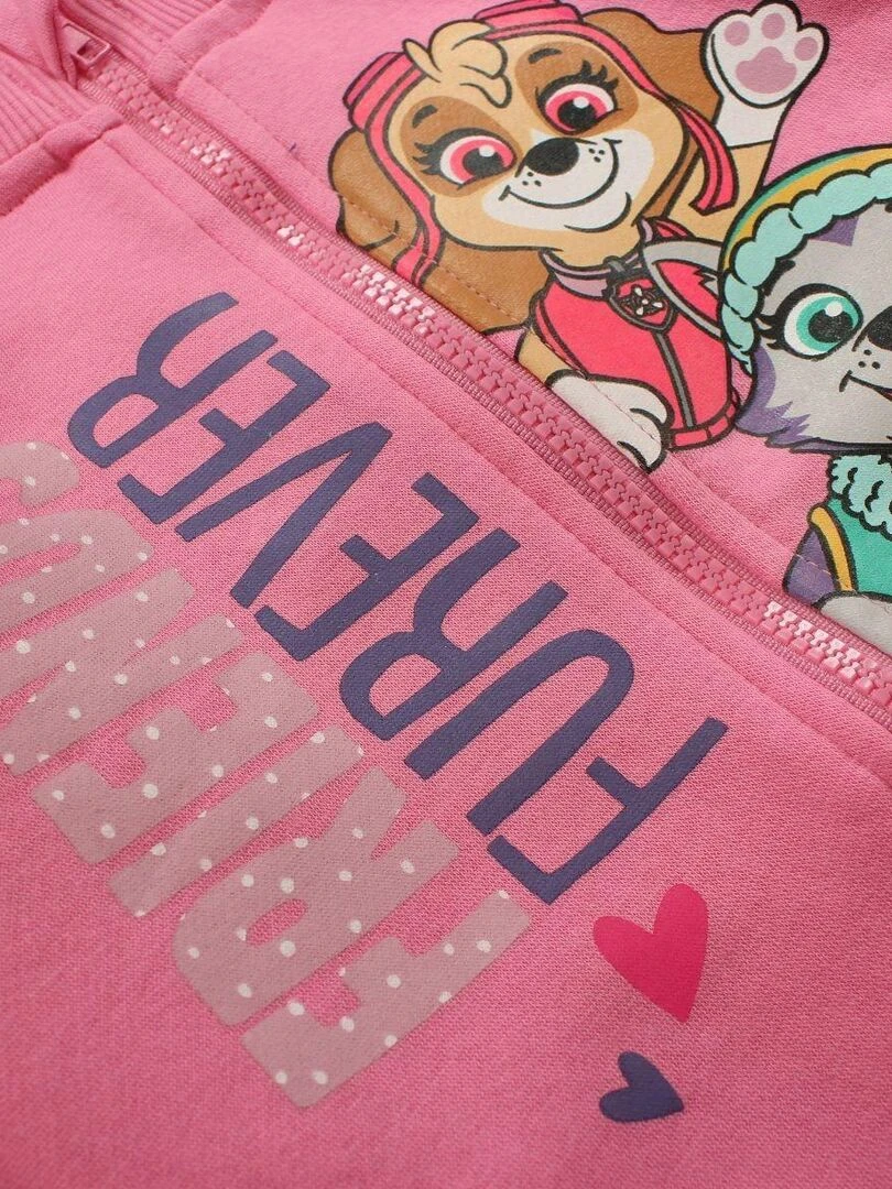 La Pat' Patrouille   Veste fille imprimé La Pat' Patrouille en coton   Rose