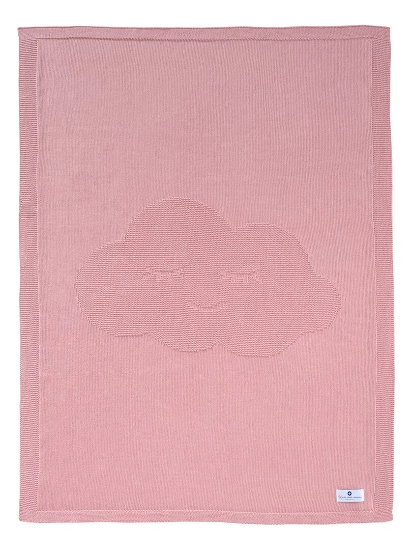 Couverture bébé nuage en coton 70 x 100 cm Rose foncé