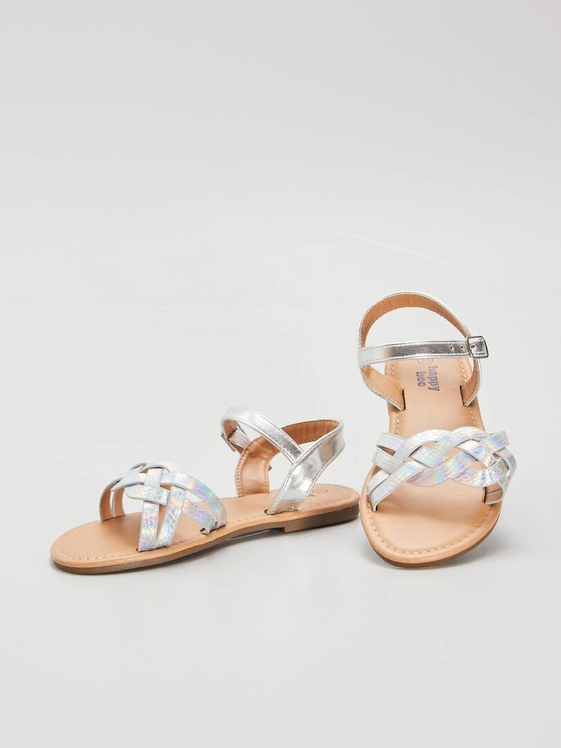 Sandales tressées holographiques   Holographiques