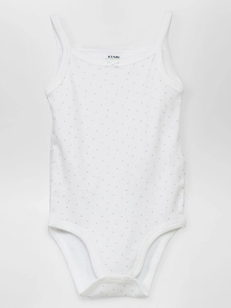 Lot de 3 bodies à fines bretelles   Blanc