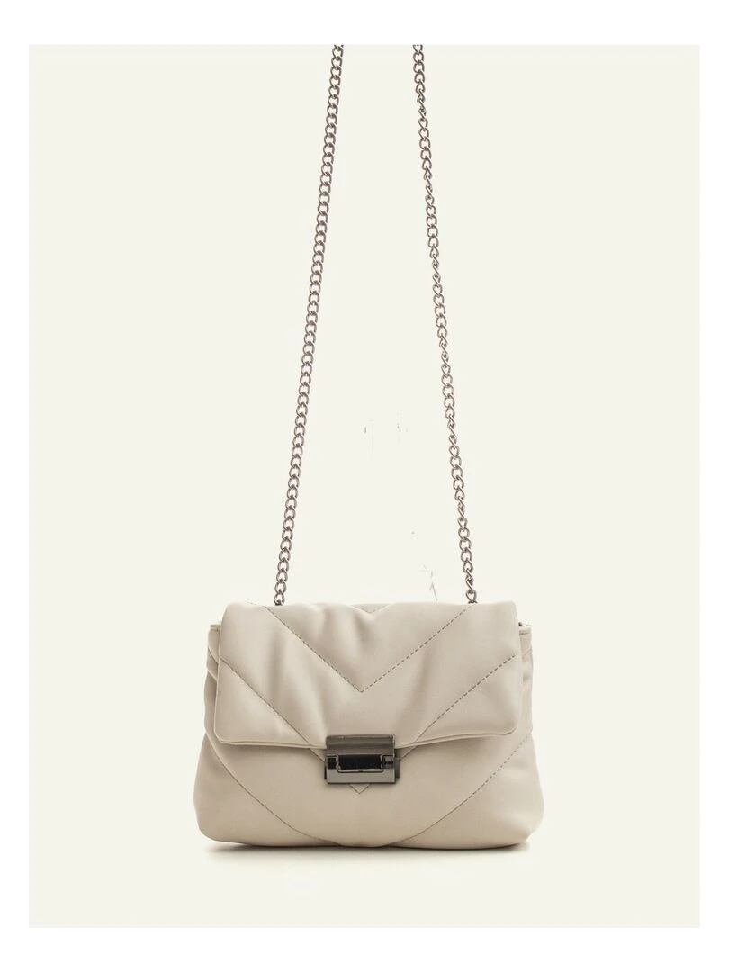 Petit sac similicuir bandoulière DL MIA   Beige