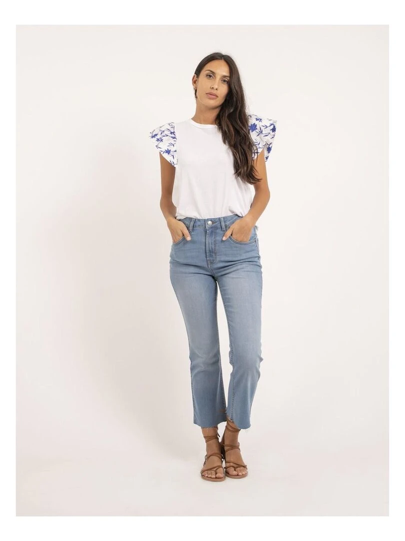 Jean coupe flare EUDORIA   Bleu