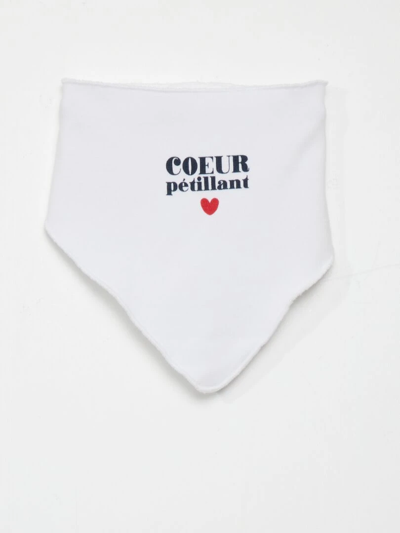 Ensemble body + pyjama   imprimé coeurs   Blanc/marine