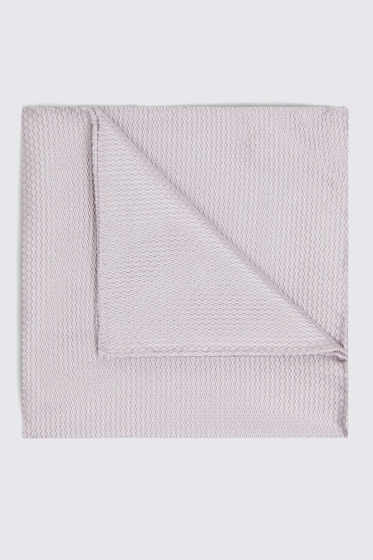 Silver Silk Semi-Plain Pocket Square Buy Online at Moss