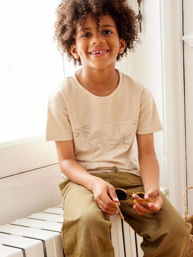 T shirt garçon Bahamas   Beige sable