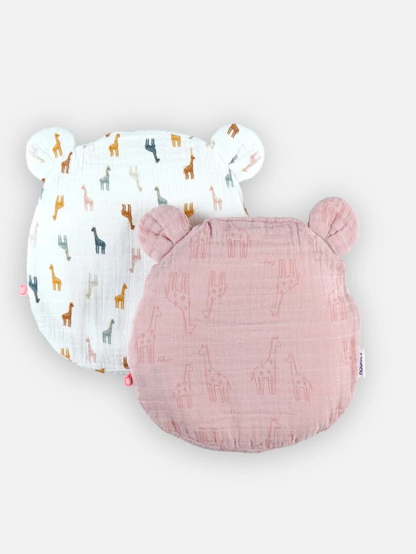 Set coussin ergonomique + 2 housses et Rose
