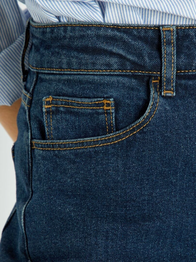 Jean mom à taille très haute   L34   Brut