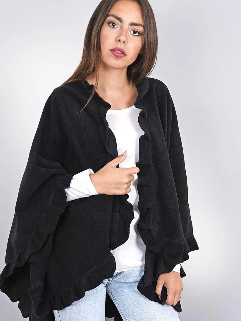 Poncho Polaire Frou Frou Noir