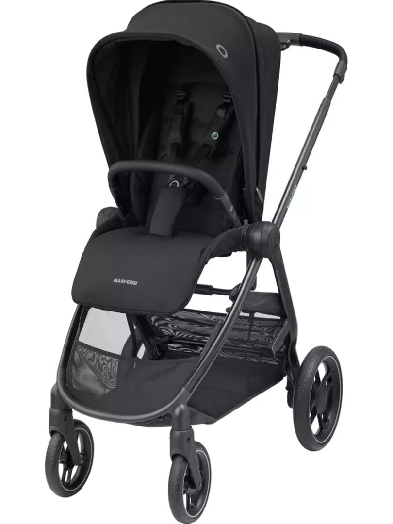 MAXI COSI Poussette Street Plus avec nacelle 0 à 4 ans Confortable et Polyvalente Essential Black Noir Noir