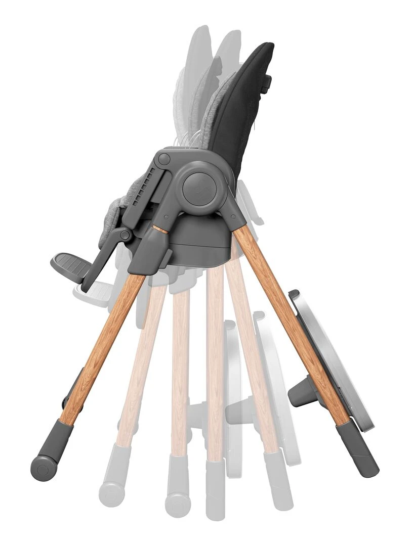 MAXI COSI Chaise Haute Minla  évolutive  6 positions  de la naissance à 6 ans  Essential Graphite   Gris foncé