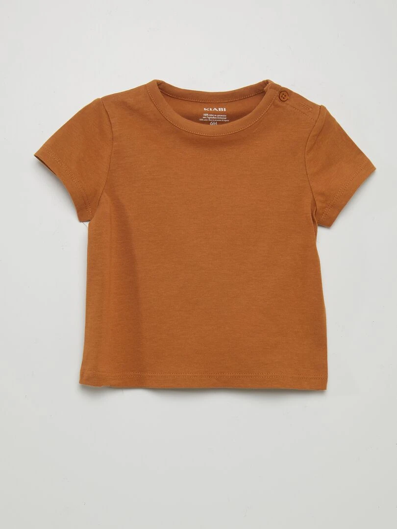Lot de 4 t shirts unis Lot marron