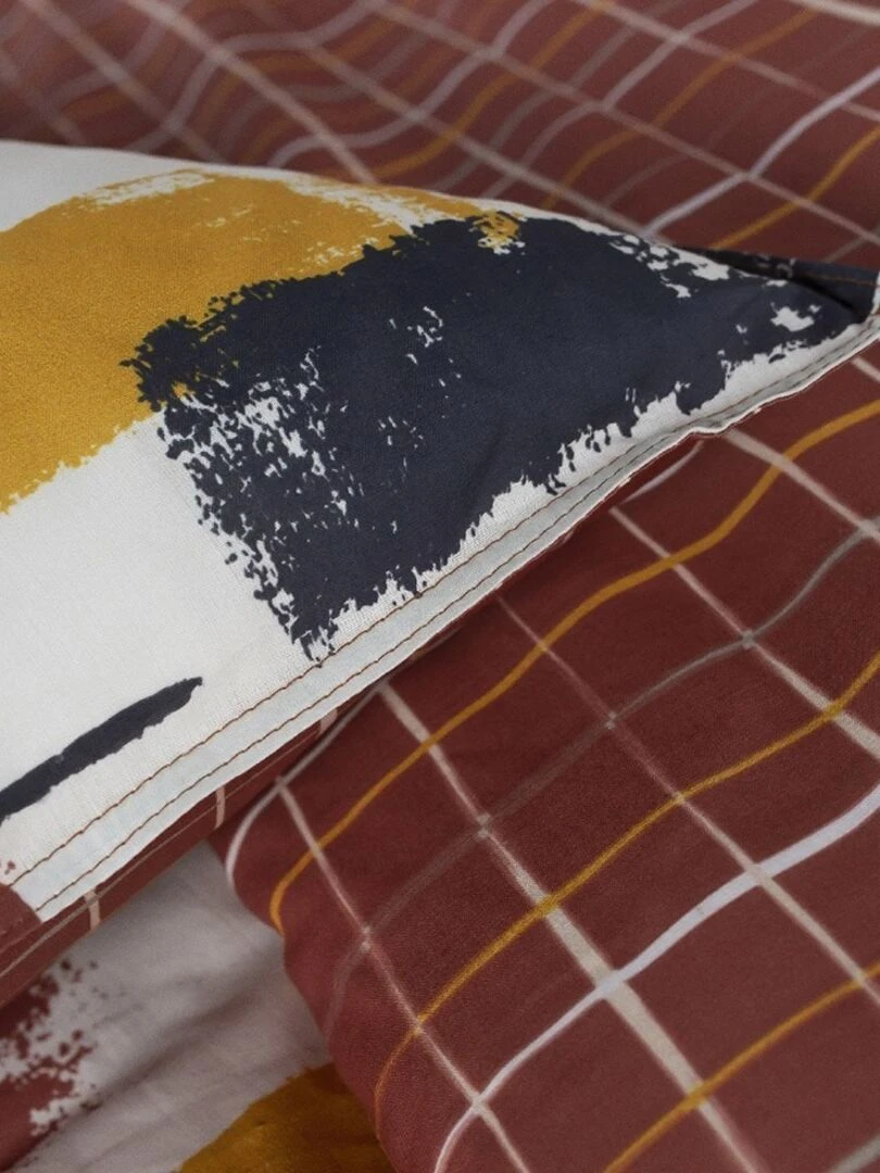 Housse de couette Sunshine Galiera + taie(s) 100% coton 57 fils Rouge