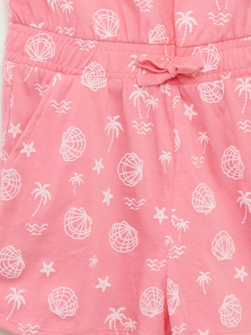 Combishort imprimée   Rose