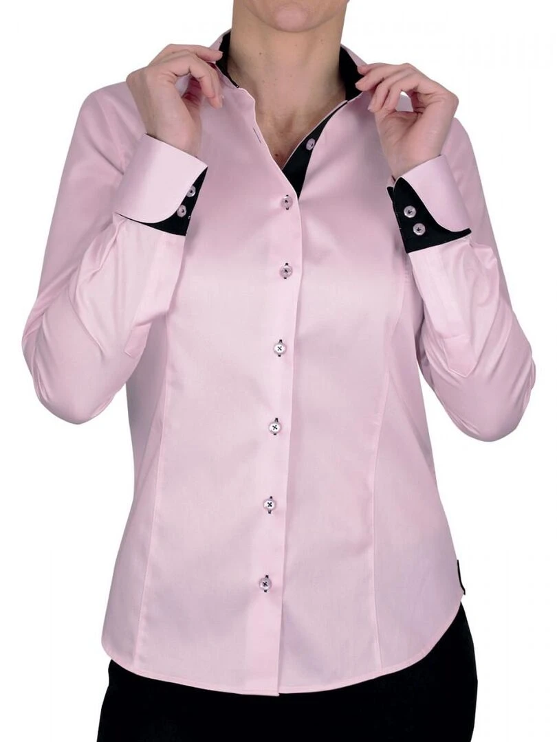 Chemise brodée FEMINITY Rose