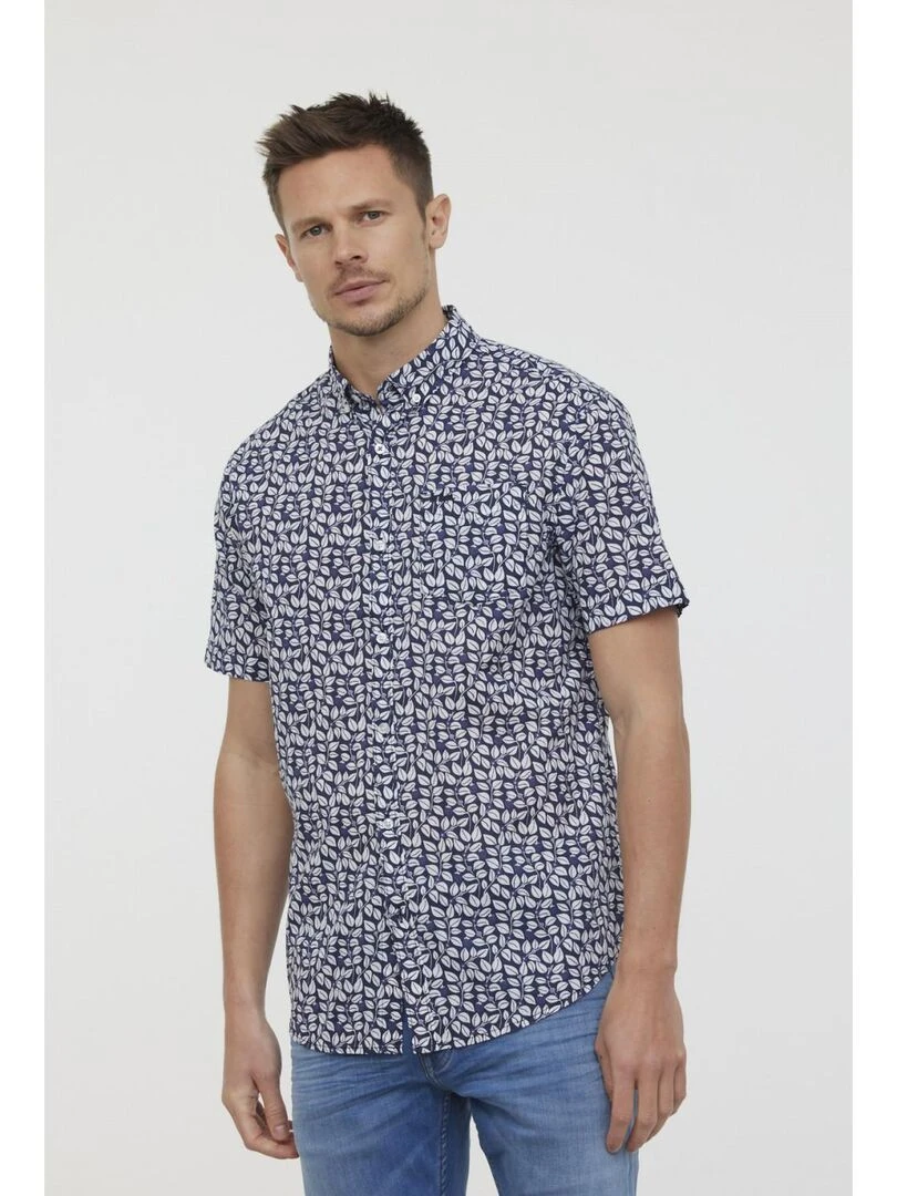 Lee Cooper   Chemise manches longues coton regular DERTY   Bleu foncé