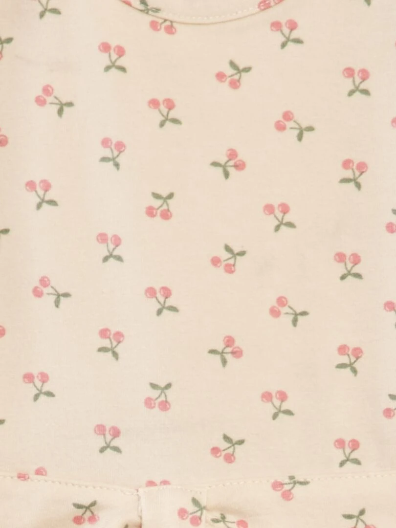 Robe évasée imprimée Beige