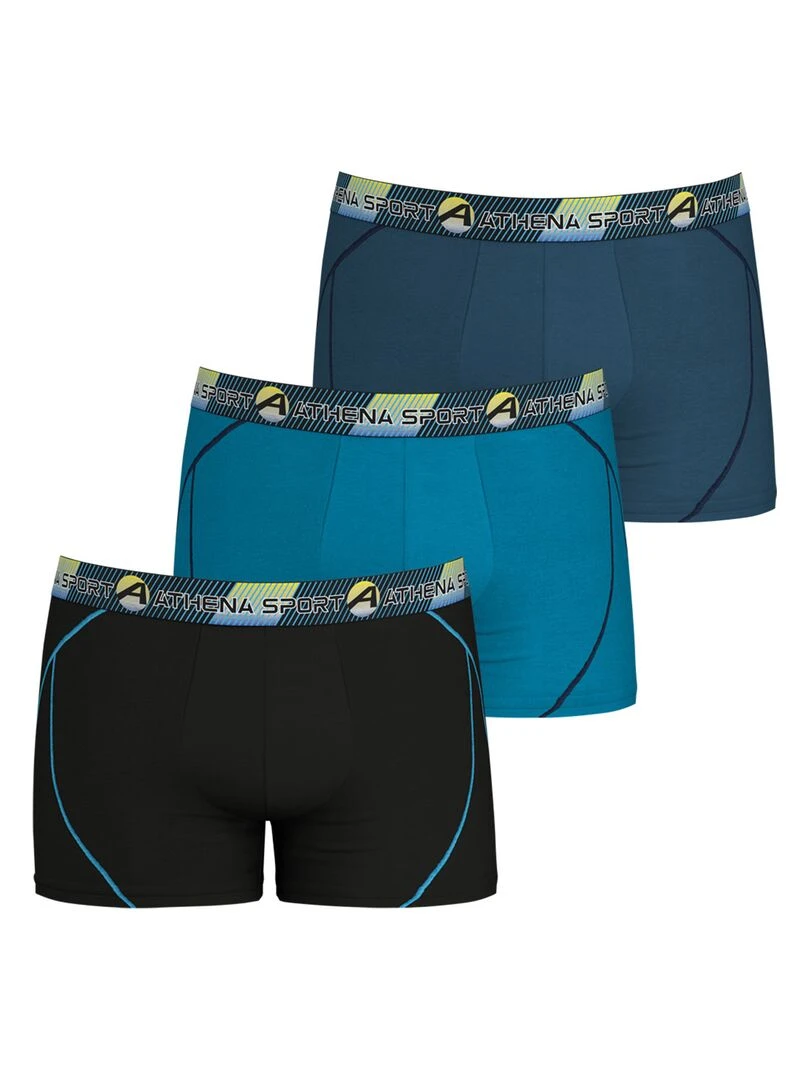 Lot de 3 boxers homme Training Bleu azur
