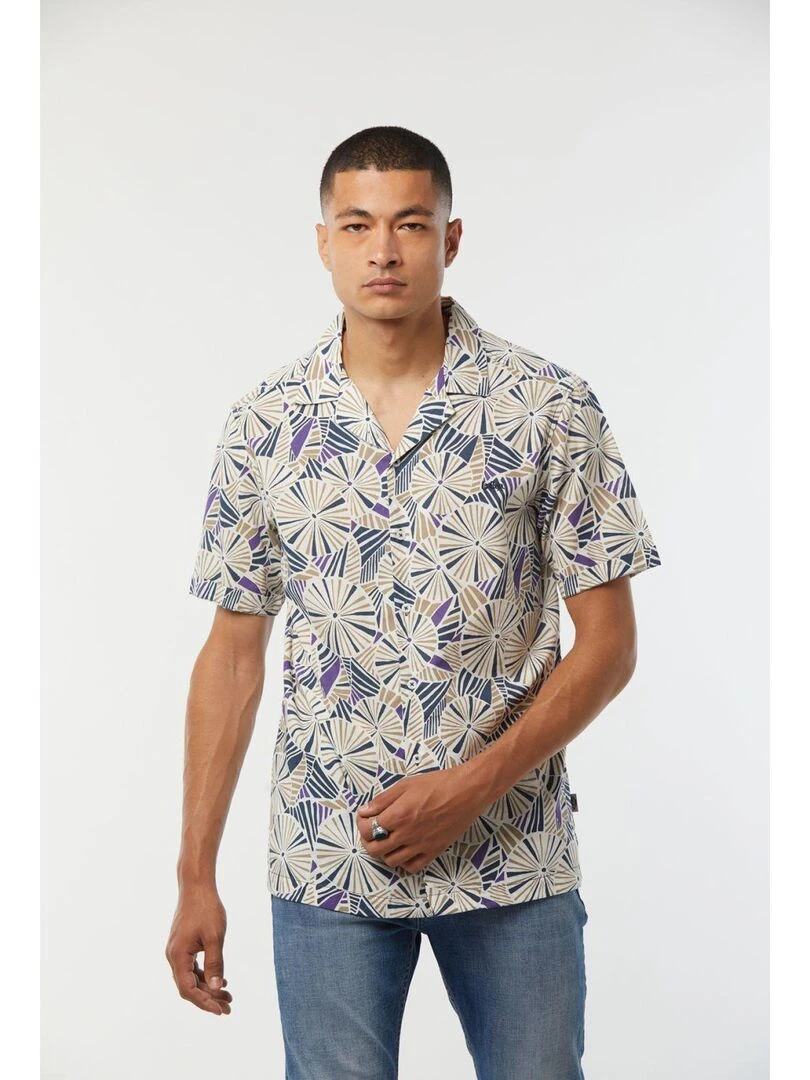 Lee Cooper   Chemise manches courtes coton relax DOSTY   Bleu foncé