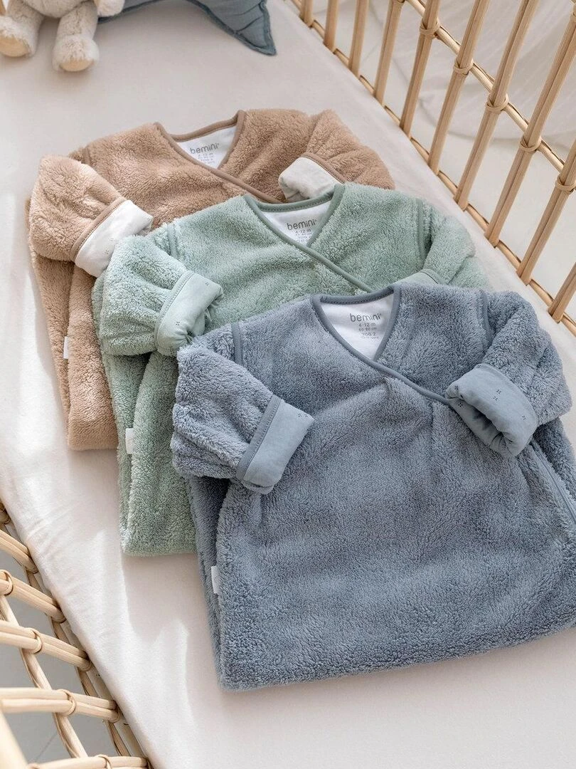 Bemini Nid d'ange BISIDE ouatiné Pady jersey et jersey   Gris foncé