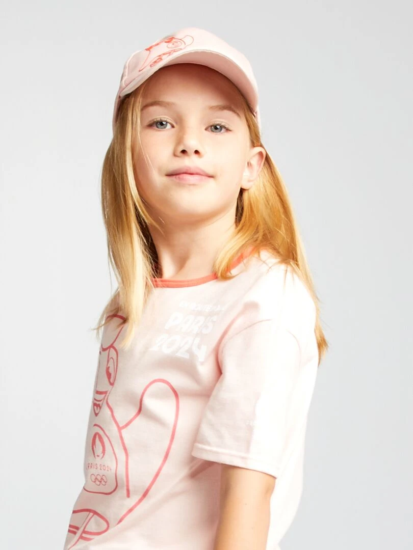 T shirt en jersey   Paris 2024   Rose