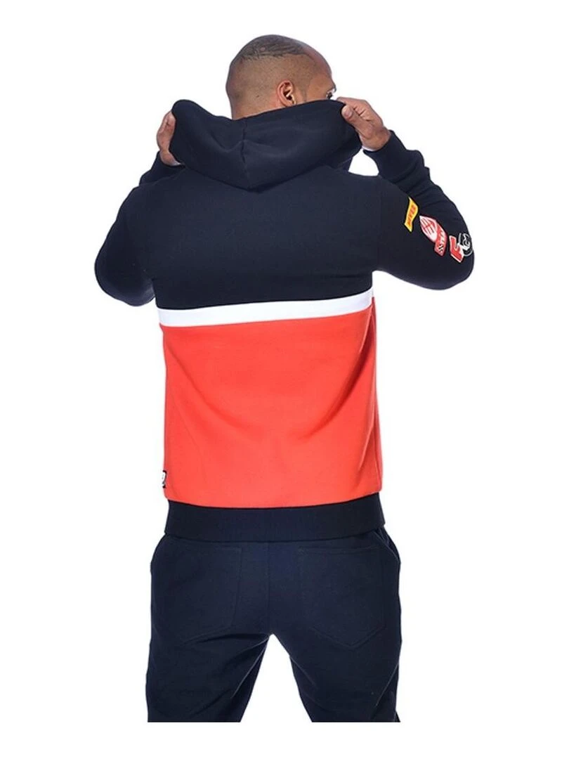Sweat homme à capuche avec zip Collection Racing Freegun   Rouge