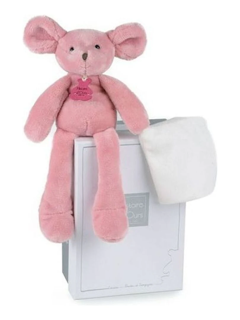 Doudou Histoire d'ours Souris Rose Pantin Sweety HO2315 Rose