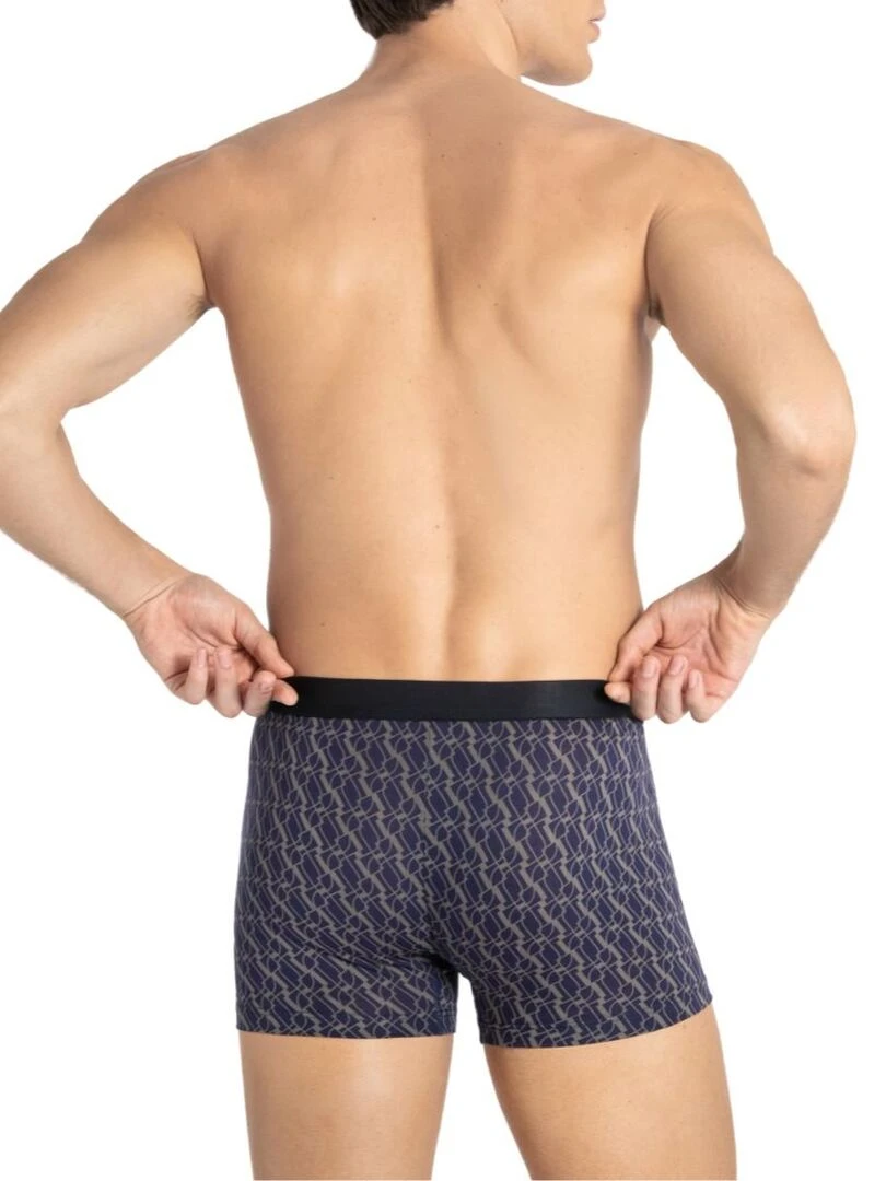 Boxer homme imprimé fantaisie et en lyocell Fuyuki   Violet