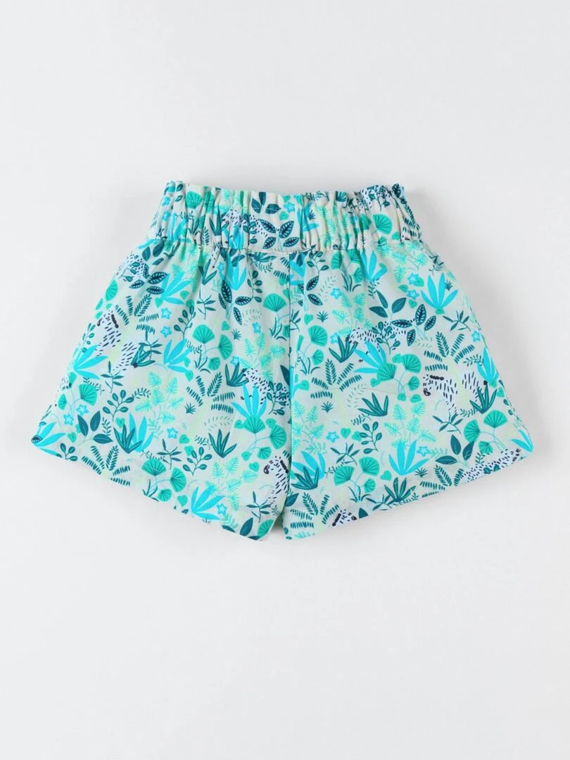 Short en crêpe de coton Noukie's Bleu turquoise