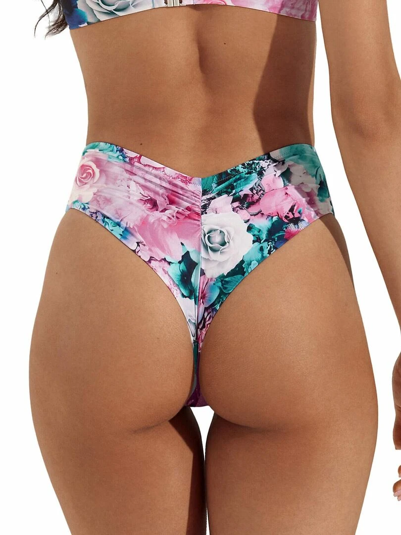 Bas maillot brésilien de bain échancré taille basse Japan Bleu