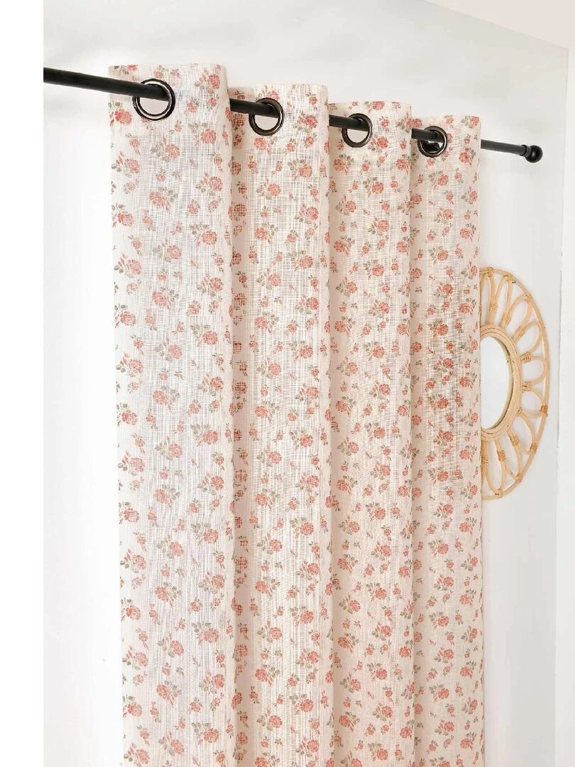 Voilage tamisant esprit campagne anglaise Rose clair