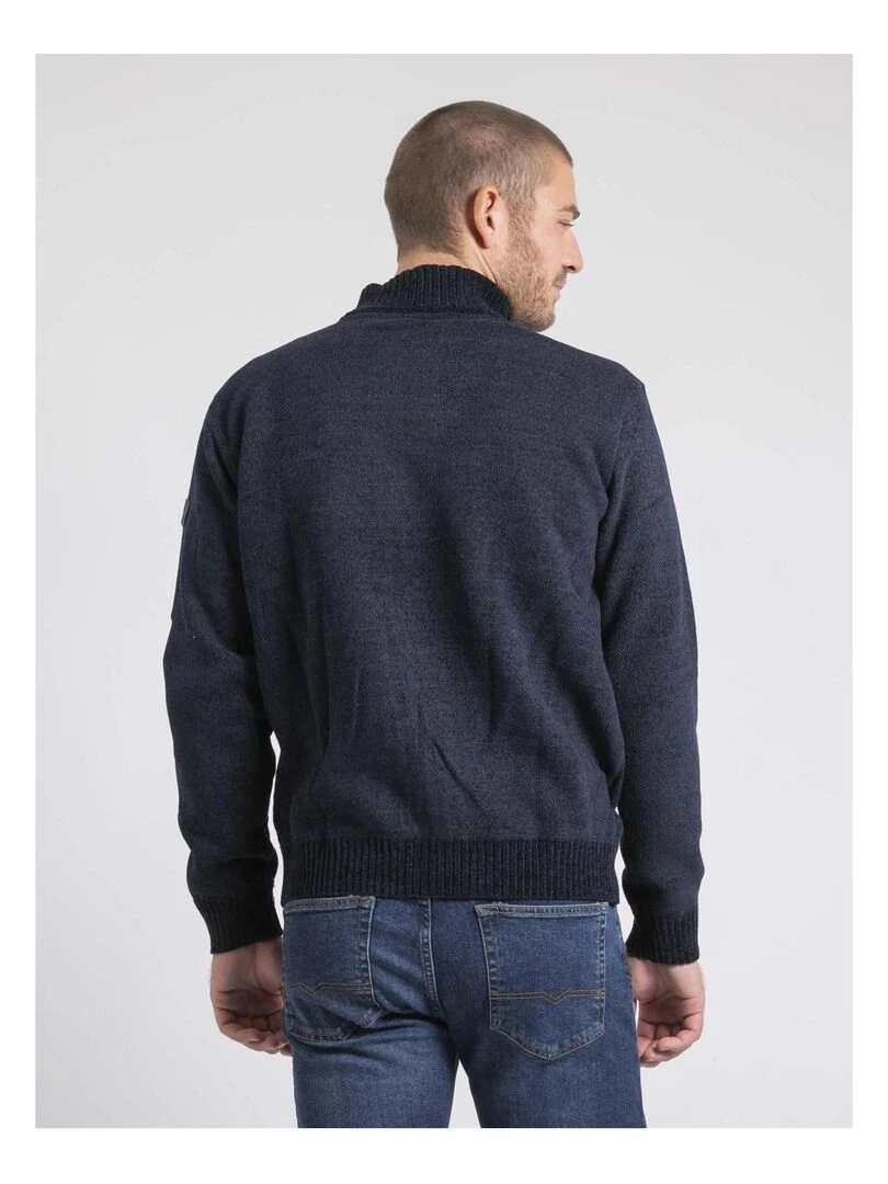 Gilet zippé col montant LYGALE Bleu marine