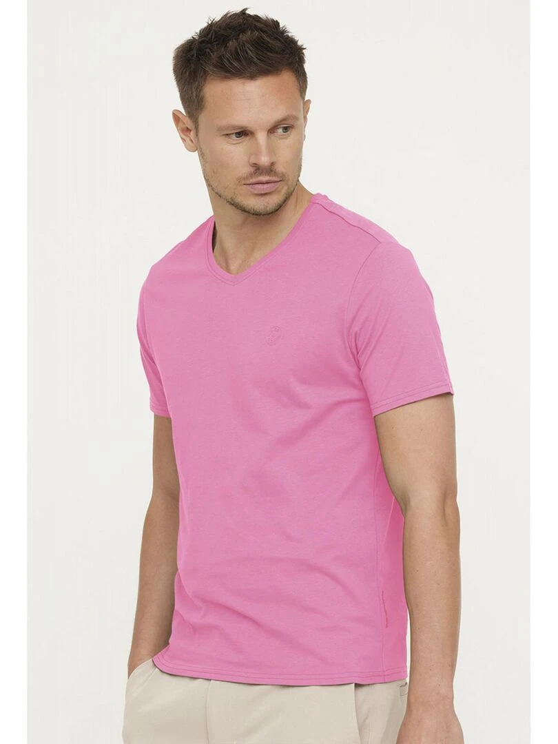 Lee Cooper T shirt manches courtes coton regular AJESSY MC Rose