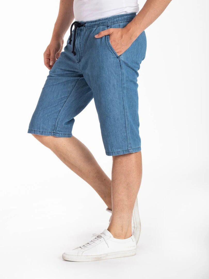 Bermuda en chambray MANUEL DENIM 'Rica Lewis' Bleu