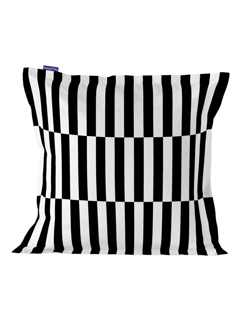 Housse de coussin Walk "Happyfriday" Blanc