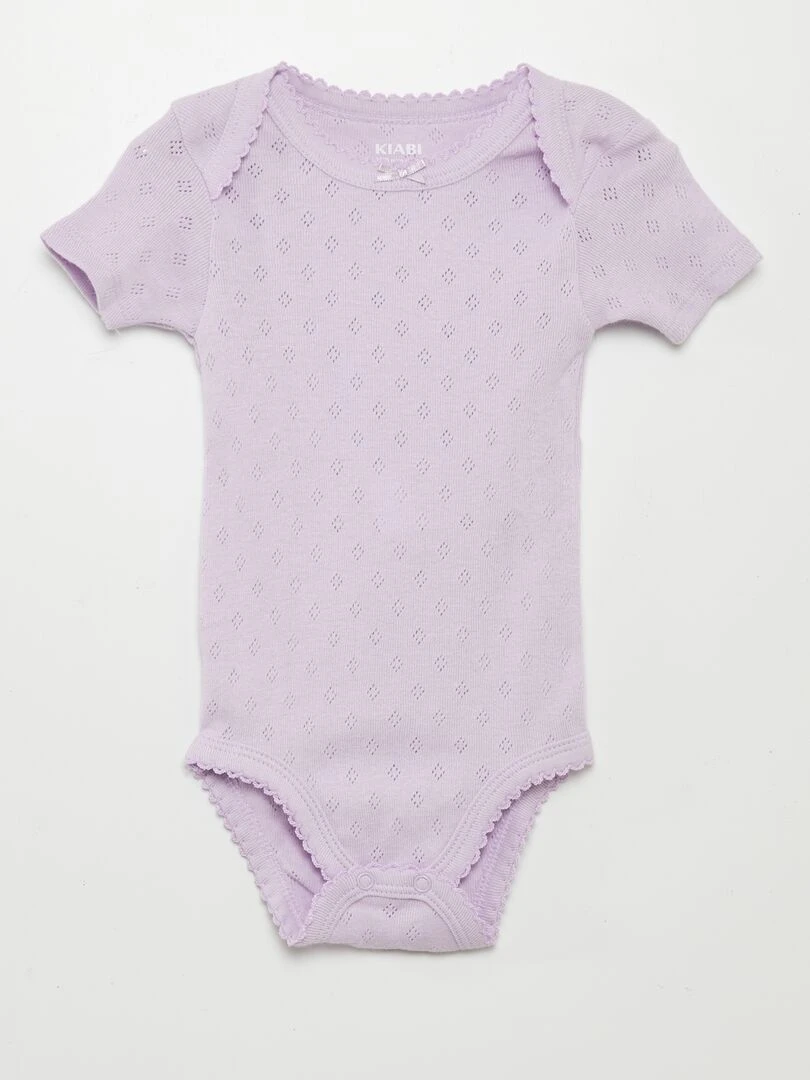 Lot de bodies en jerhsey   3 pièces   Violet