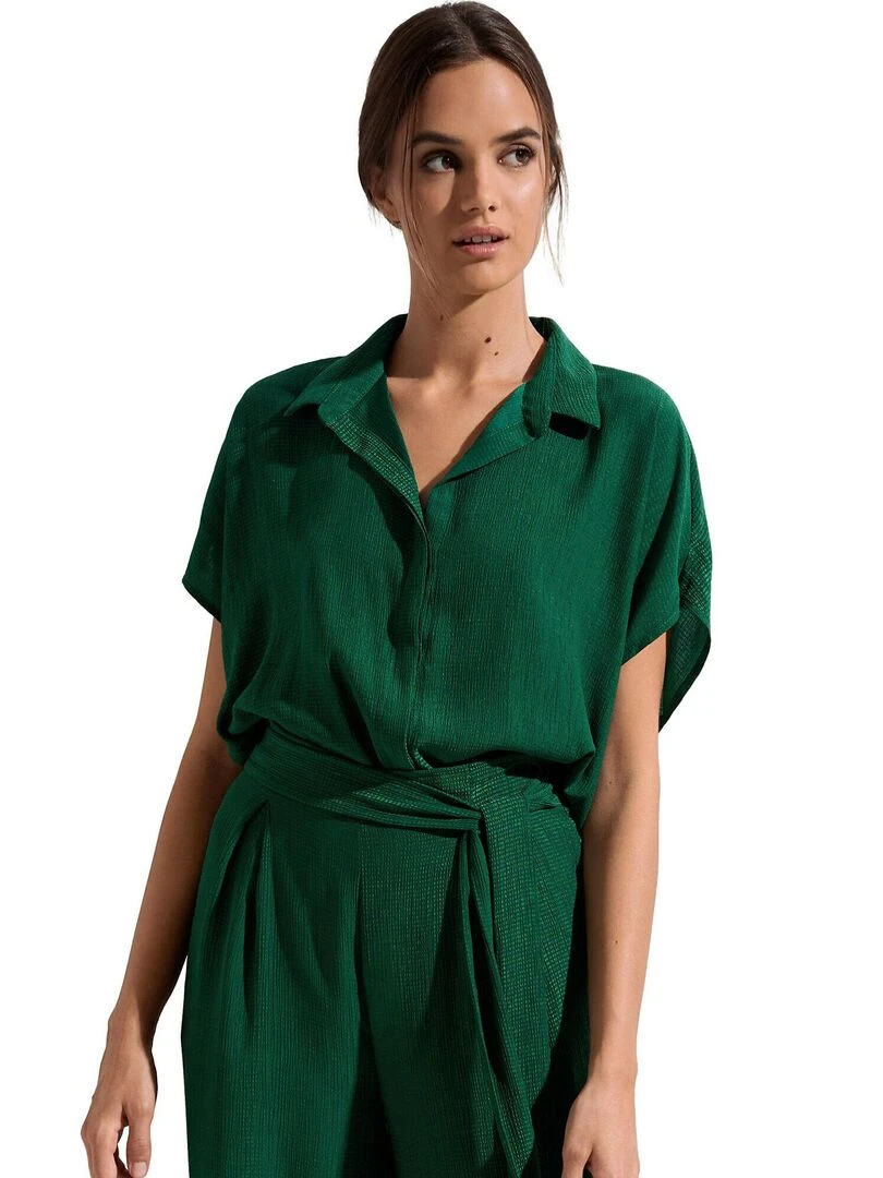Chemise estivale manches courtes Japan   Vert
